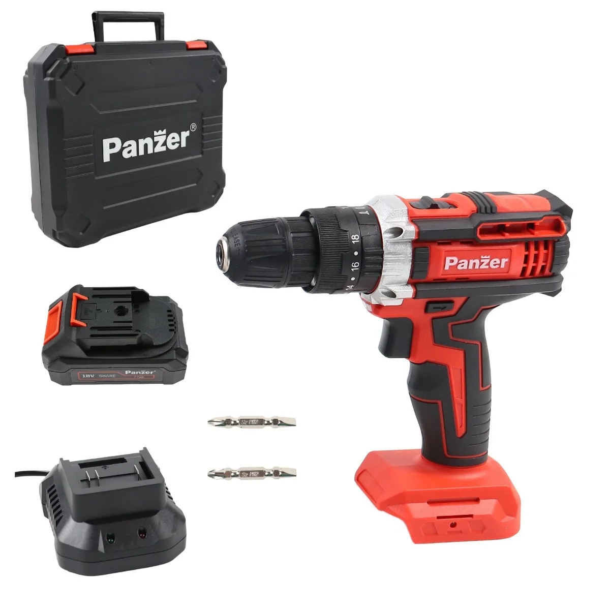 Cordless combi drill 18 V Panzer PTLI-2180IT-B