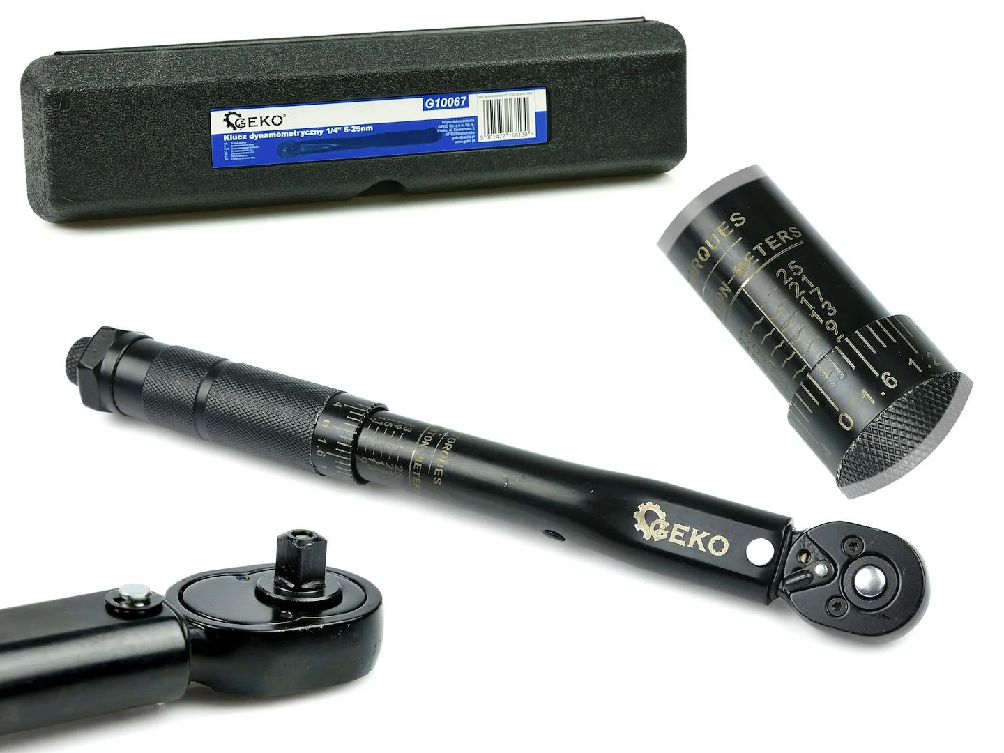 Torque wrench 1/4 inch, 5–25 Nm GEKO G10067