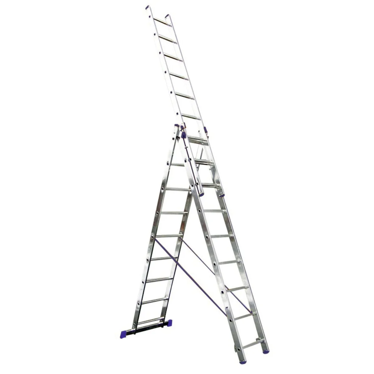 Scară din aluminiu 3 × 9 trepte 6609
