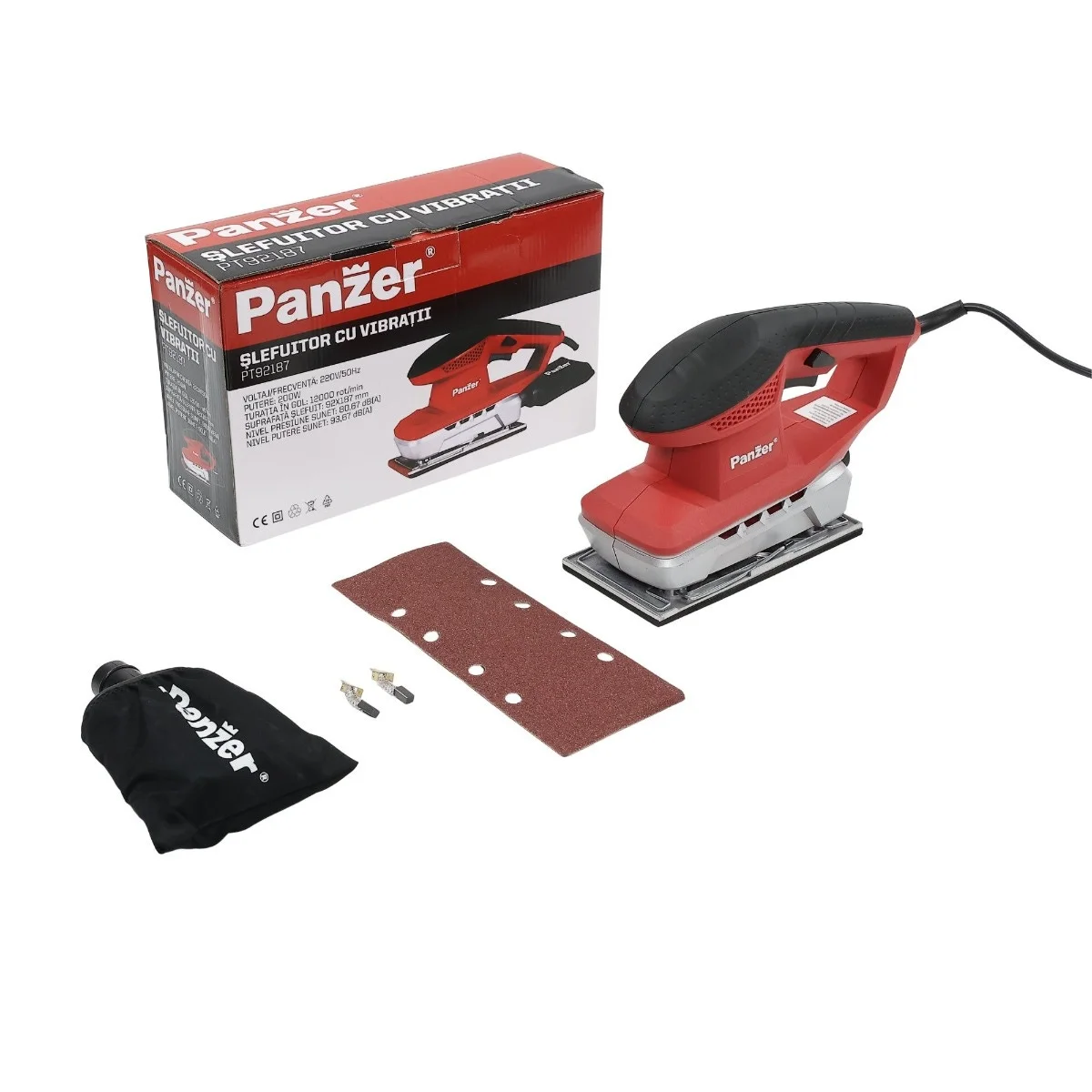 Șlefuitor cu vibrații 200 W Panzer PT92187